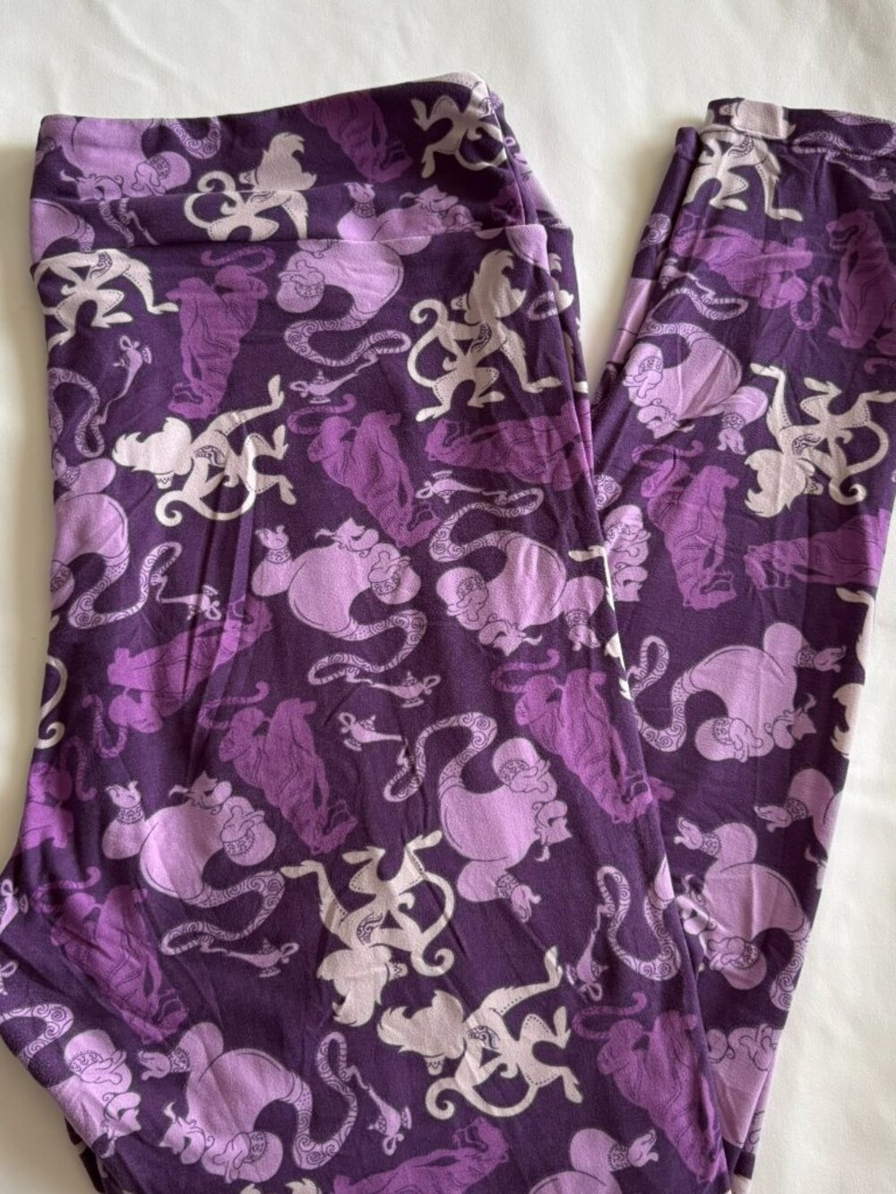 LuLaRoe TC2 Leggings Genie and Abu Aladdin Disney Print